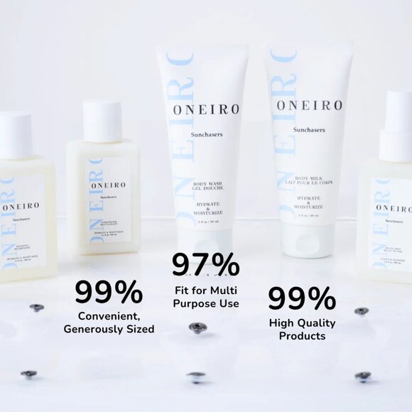 Oneiro Sunchaser Travel Kit, All Natural/ Vegan Paraben Free 5 piece set - Picture 4 of 4